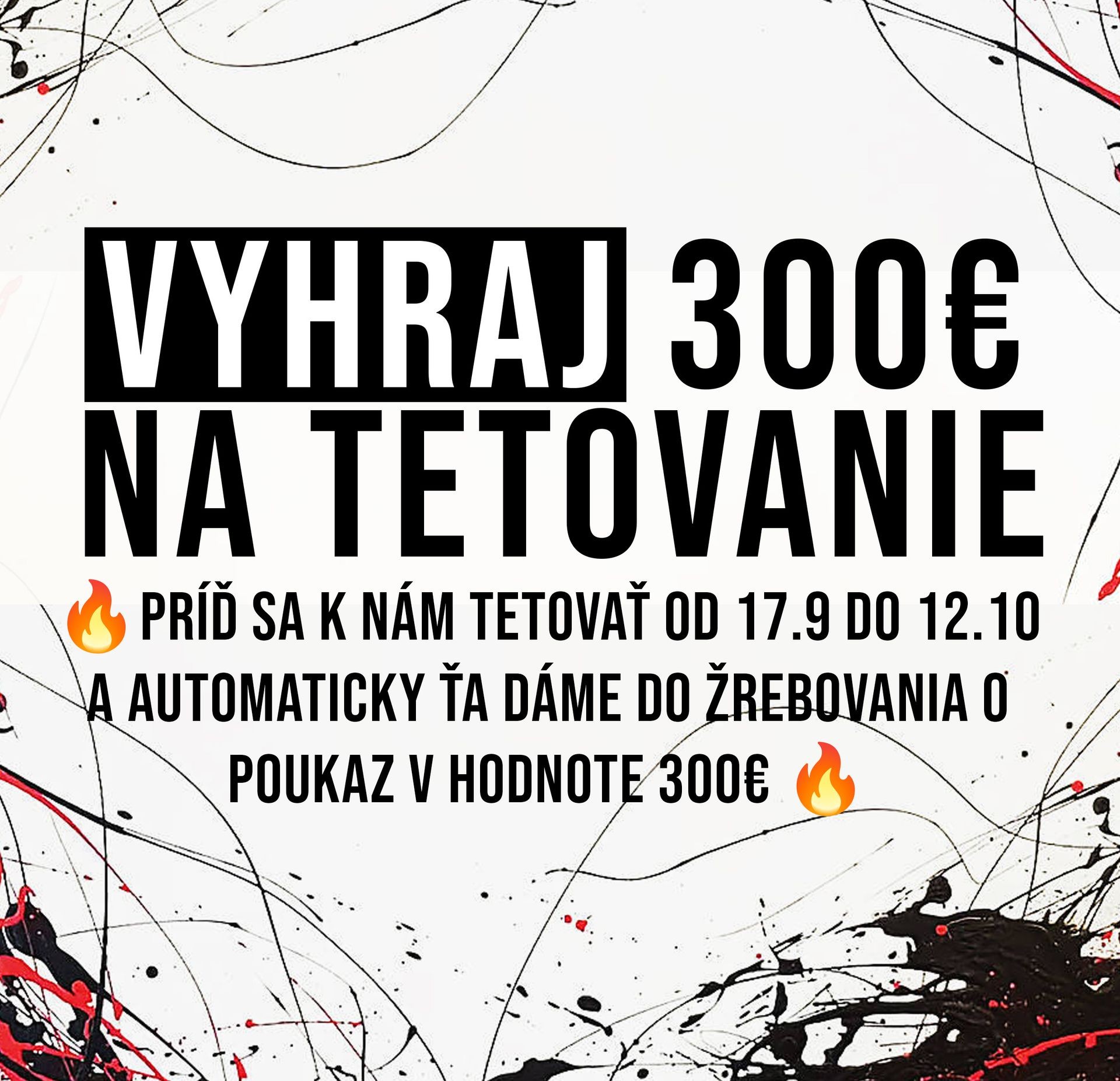 Vyhraj 300€ na tetovanie
